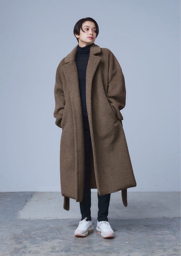 新品タグ付】スタニングルアー ステンカラーフェイクムートンコート