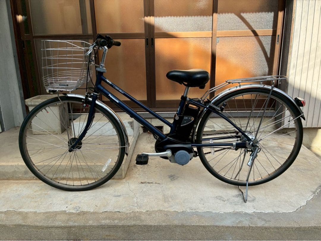 電動自転車　№8599 パナソニック ビビDXCITY 27インチ　紺 パナソニック電動アシスト自転車 ビビ・DX 26インチ オニキスブラック