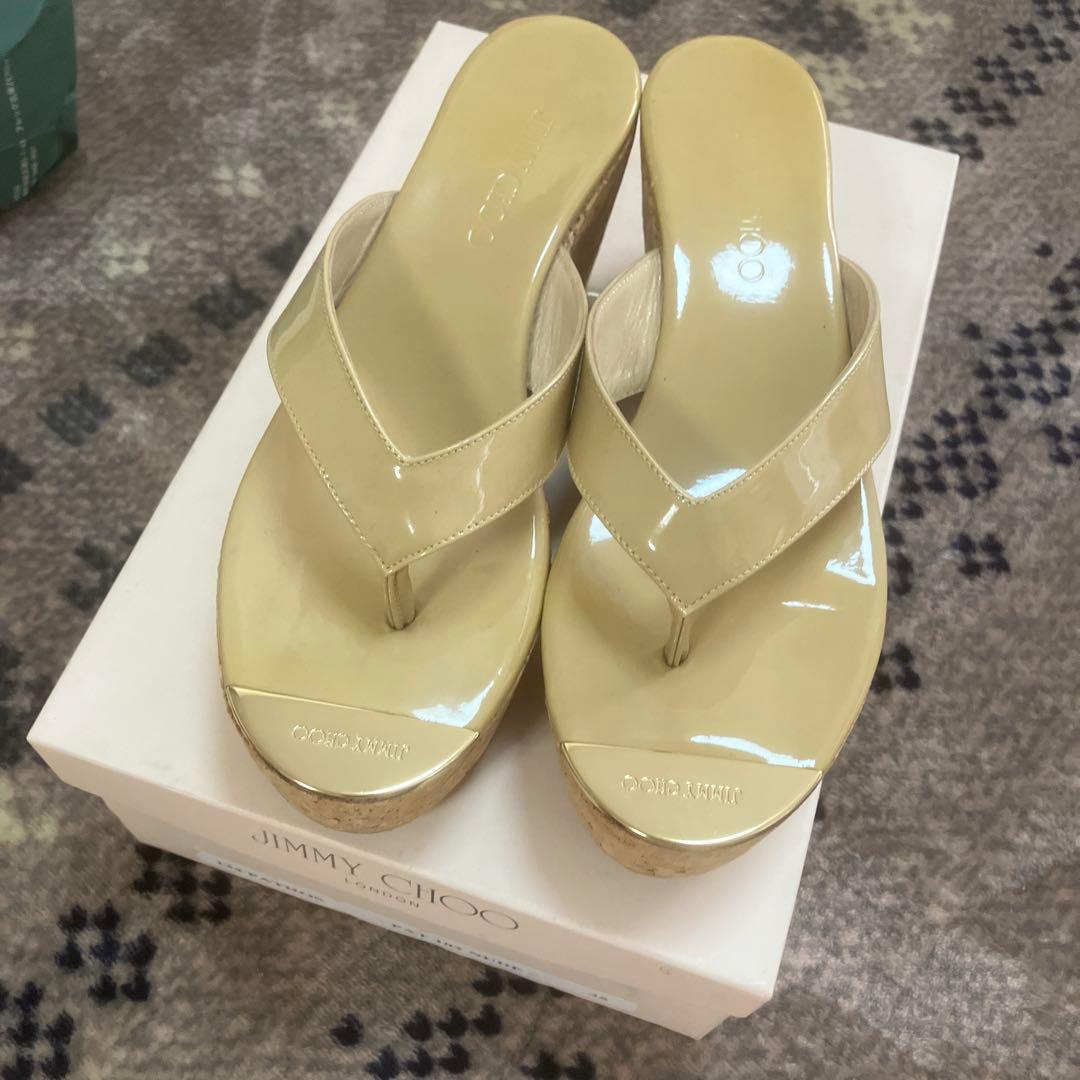 ジミーチュウ JIMMY CHOO サンダル コルク ウェッジソール - メルカリ
