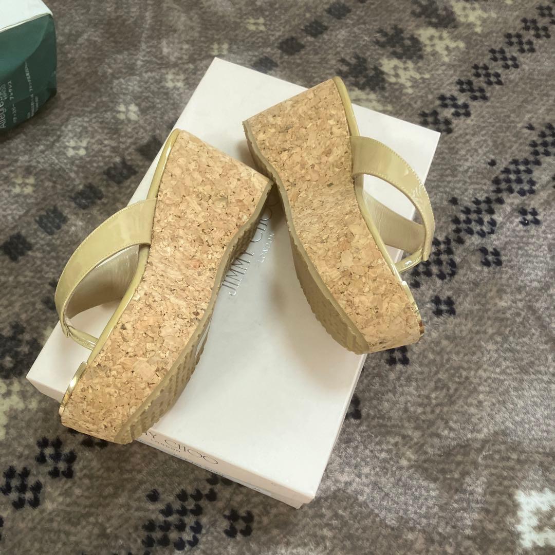 ジミーチュウ JIMMY CHOO サンダル コルク ウェッジソール - メルカリ