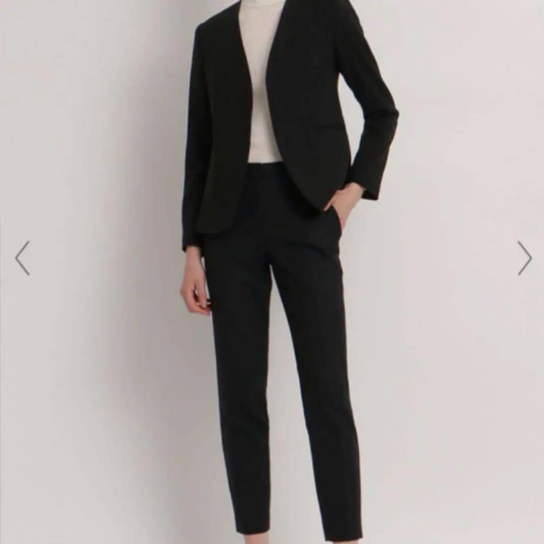 新品・タグ付き　theory セオリー　パンツスーツセットアップ　黒 theory（セオリー） 良品 SAXONY SOFT ZIYON テーラードジャケット