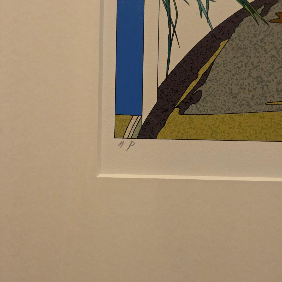 鈴木英人『コートダジュールの小高い丘』 Red PORSCHE シルク