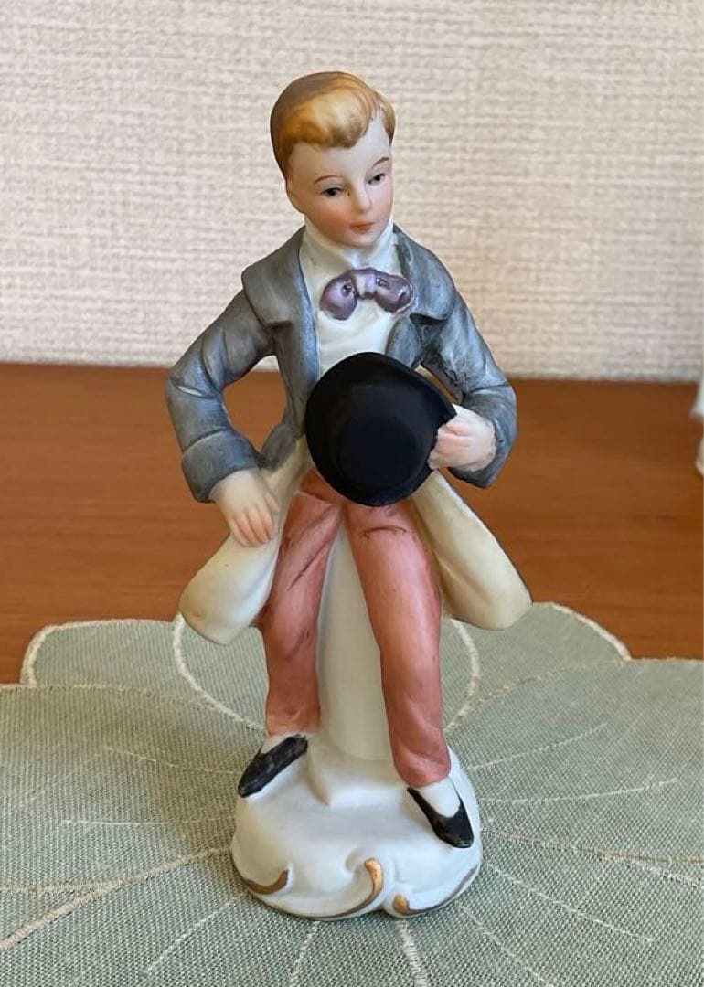 瀬戸ノベルティ陶器人形 陶器置物 昭和レトロ アンティークドール 瀬戸