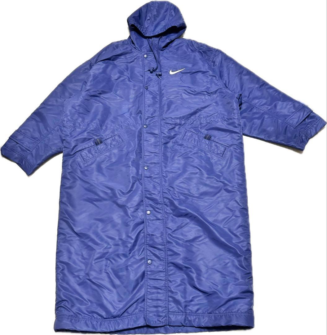 Nike フリース ロング ベンチコート ネイビー サイズXL - メルカリ