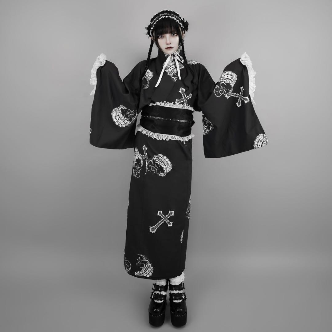 DimMoire ディムモア浴衣セット Black黒ヘッドドレスセット - メルカリ