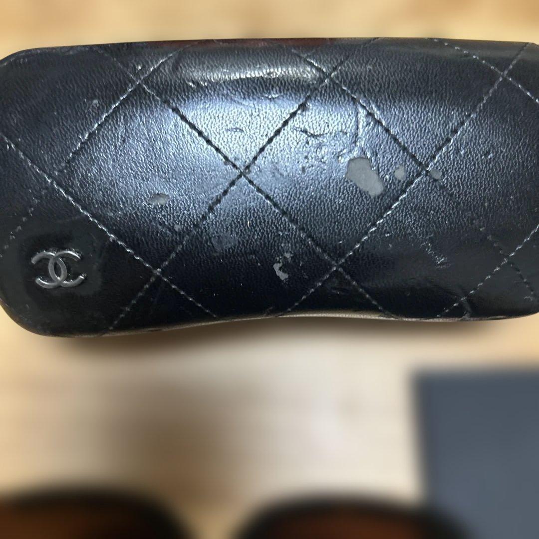 CHANEL ブラウン サングラス ケース付き リボン