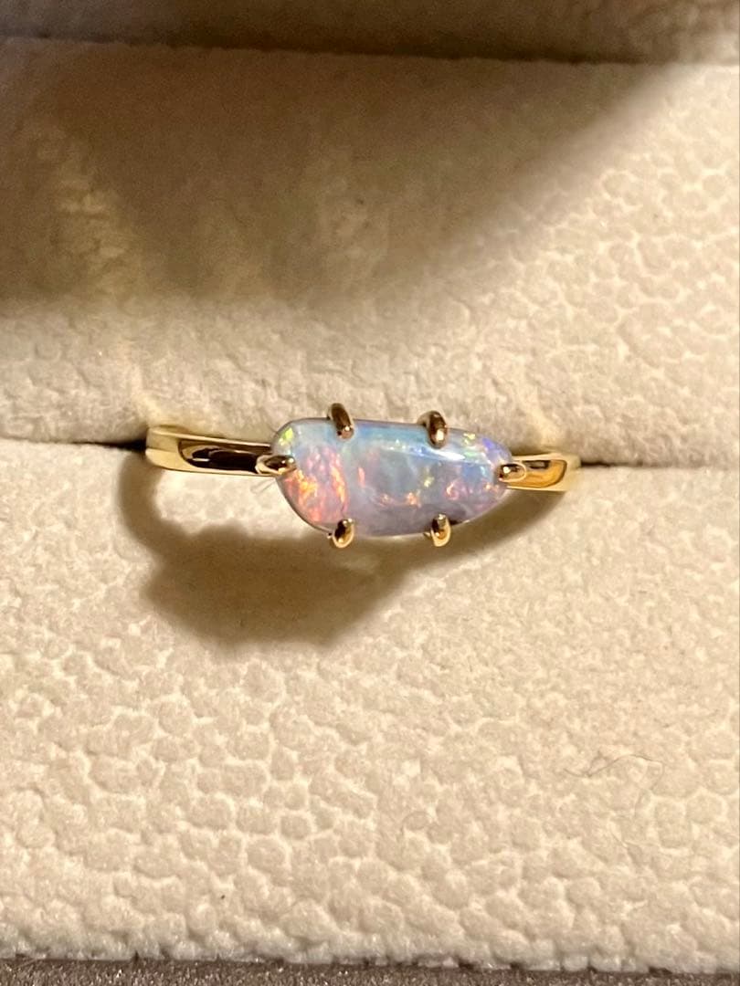 ルシェル＊K18＊美しいボルダーオパールリングです オパールリング｜ボルダーオパール｜オパール