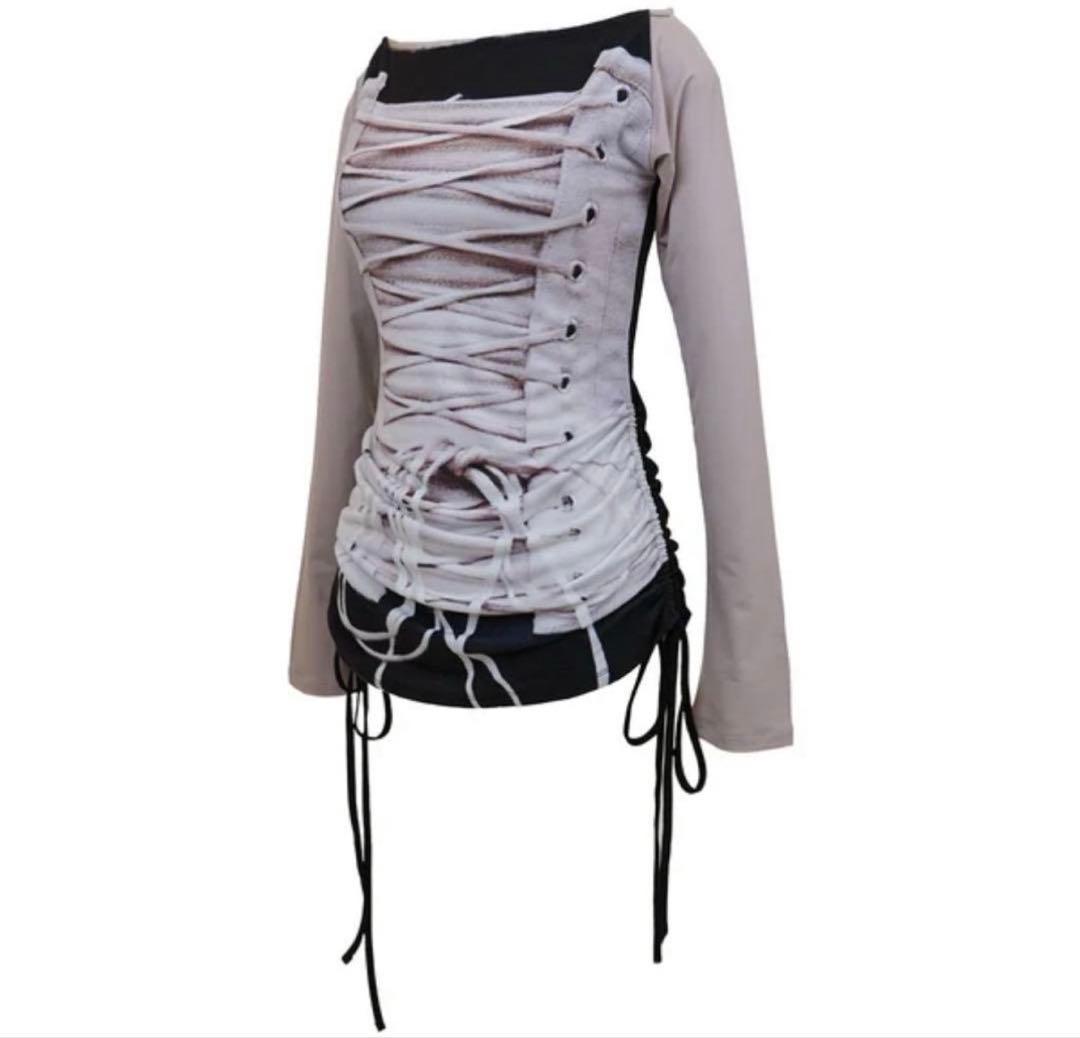 トップス elfelfelfarchives LONG SLEEVE corset Long Sleeve Corset Top – Trendy & Chic Fashion Piece | Evercado