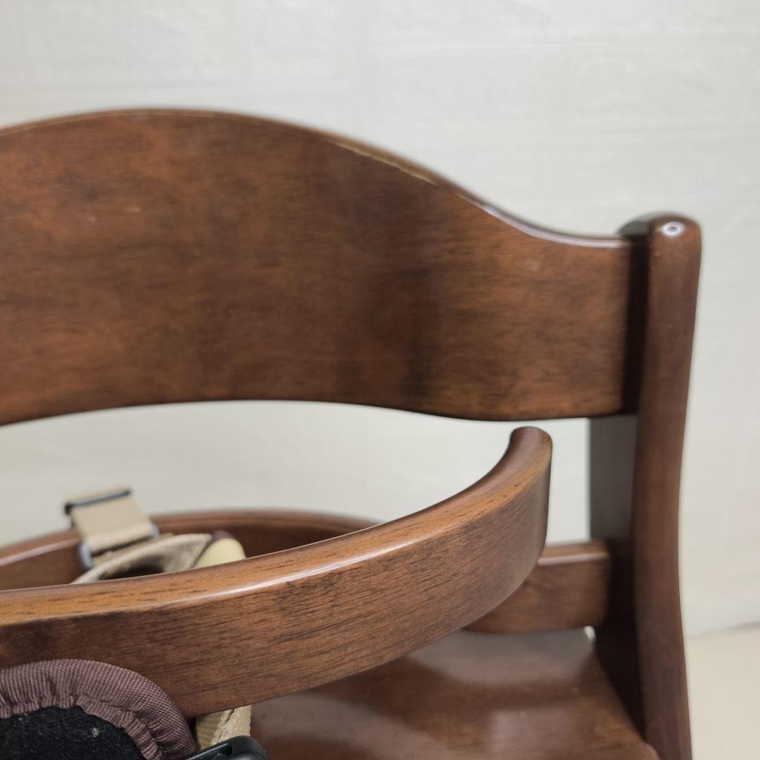 大和屋 すくすくチェアプラス 木製 ハイチェア ガード付き ダーク