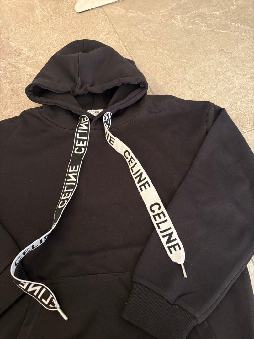 m*t様 新品 パーカー ドローコード ロゴ フーディー CELINE