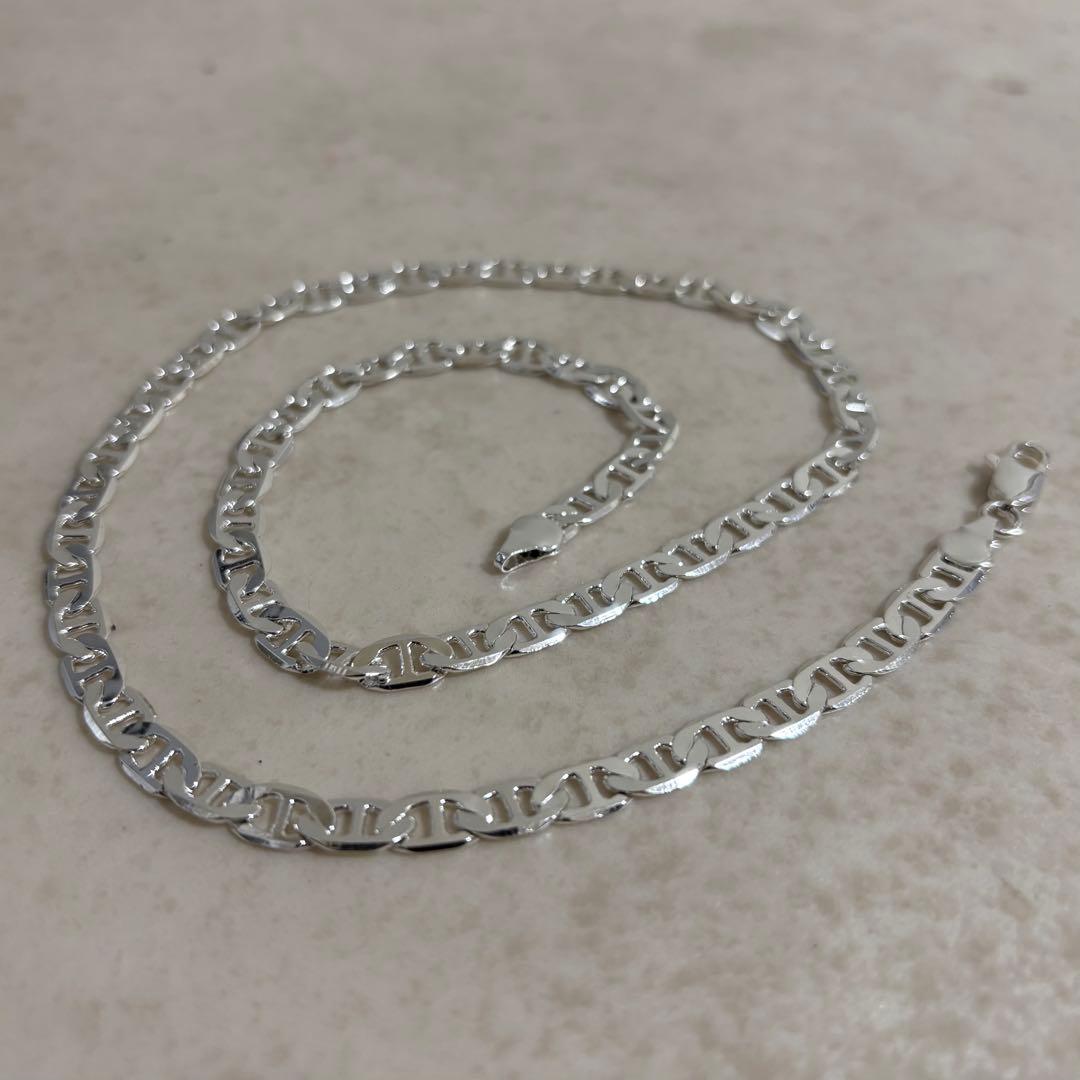 50cm】ヴィンテージ シルバー ネックレス 925 刻印あり - メルカリ