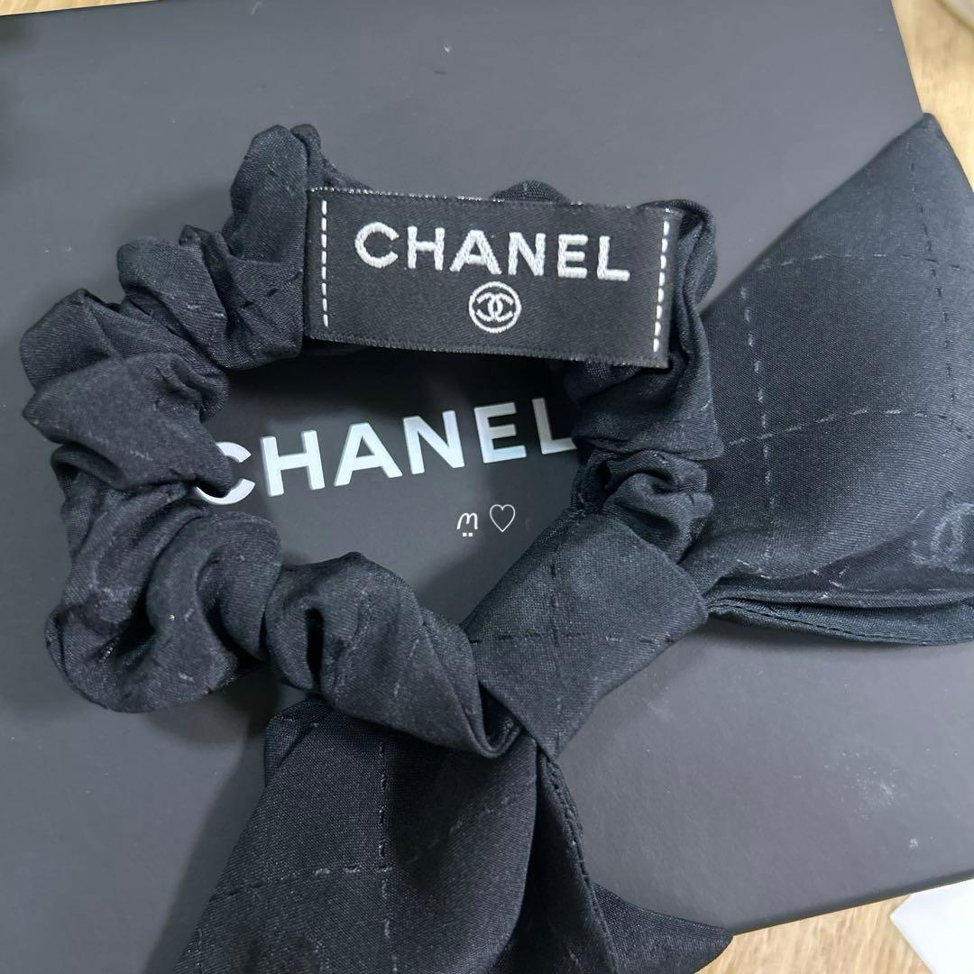 今季新作CHANELシャネル ココマークリボンシュシュ シルク ヘア
