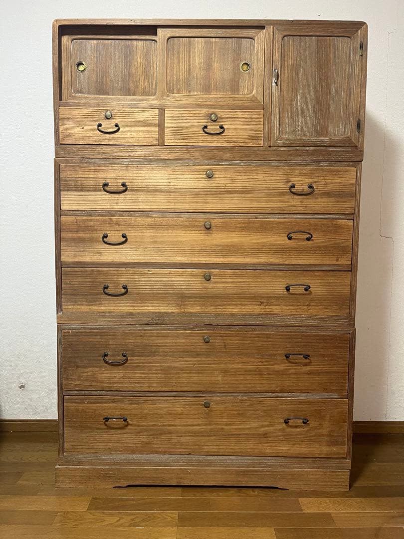 昭和レトロ　桐タンス　和箪笥　ヴィンテージ　アンティーク 楽天市場】1点物 アンティーク 和箪笥 中古 リメイク品 木の脚付き