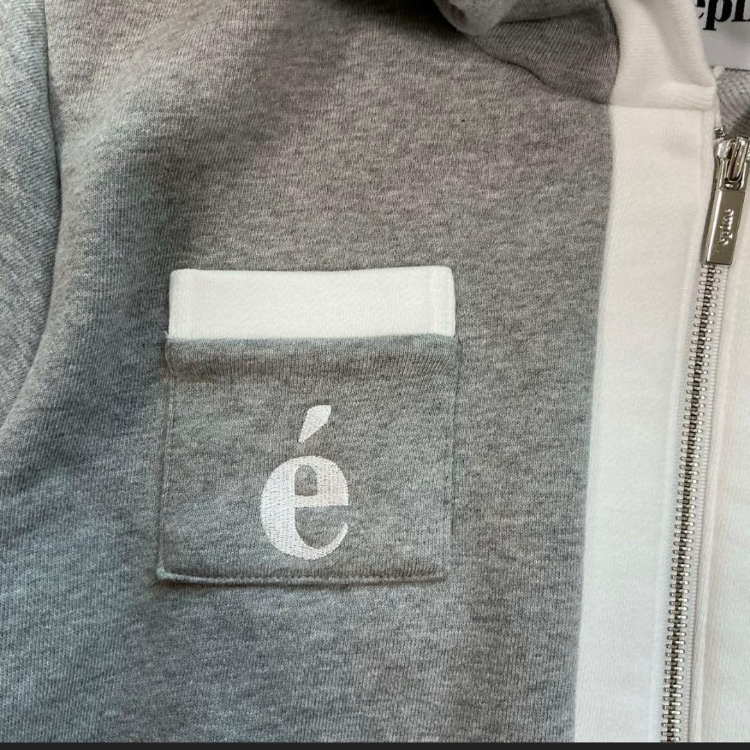 epine é ribbon piping zip hoodie gray - メルカリ