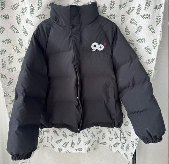 9090 90 Logo Rich Puffer Jacket 黒 ブラック L 9090 90 Logo Rich Puffer Jacket ダウンジャケット Lサイズ｜Yahoo
