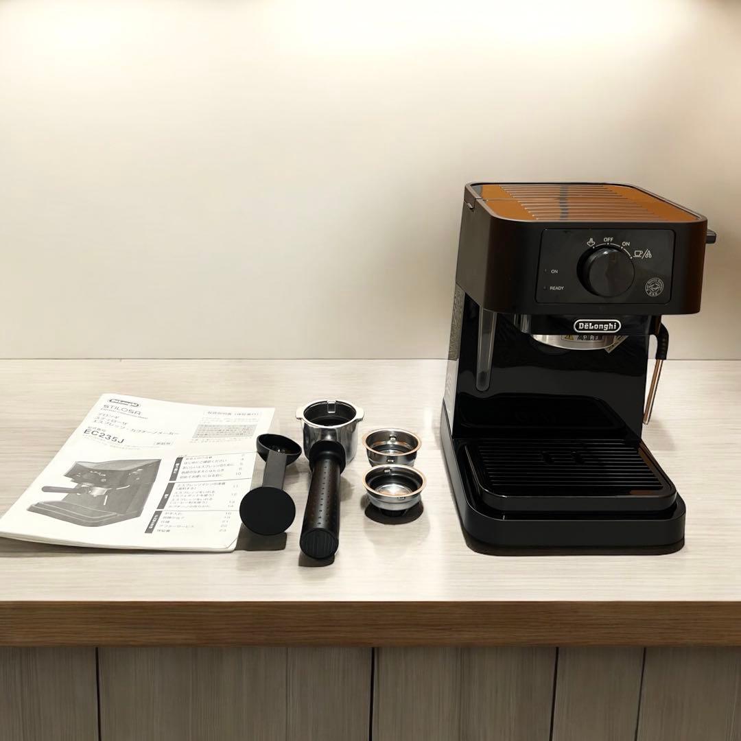 デロンギ スティローザ エスプレッソ EC235J-BK デロンギ（DeLonghi） スティローザ エスプレッソ・カプチーノメーカー