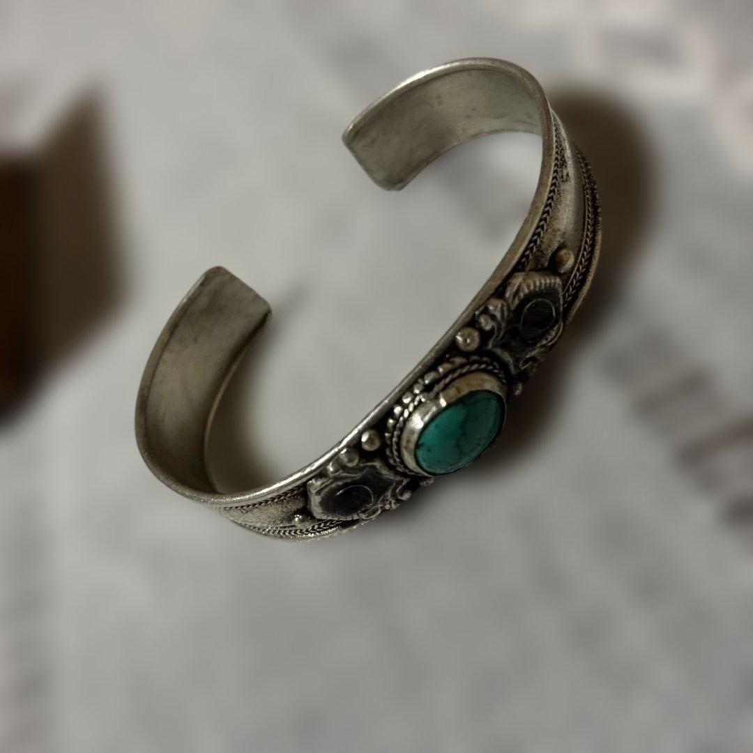 ターコイズ シルバー バングル - メルカリ