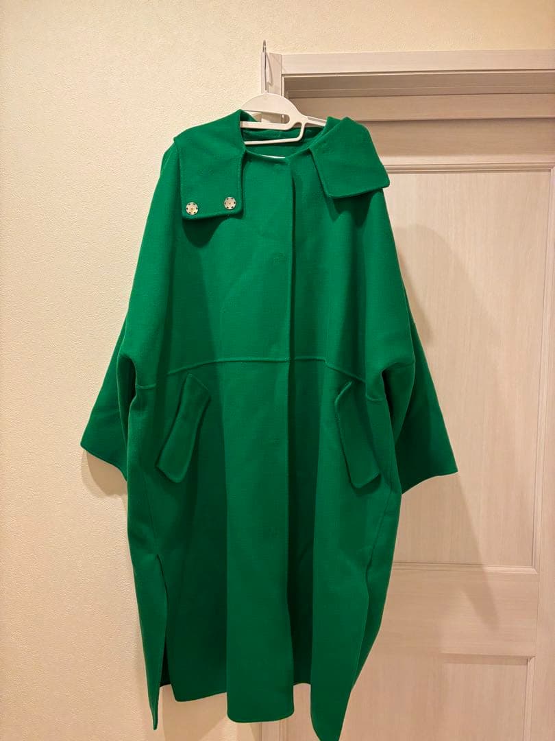 LE CIEL BLEU Hooded over coat グリーン36 LE CIEL BLEU（ルシェルブルー）の「フードオーバーコート / Hooded