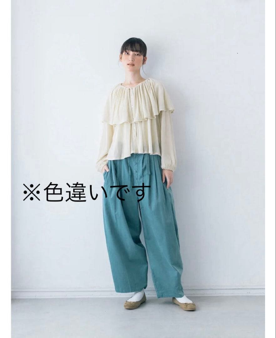 ポルテデブトン　ワイドカラーカーディガン　ブラウス Porter des boutons ポルテデブトン ワイドリブカラーカーディガン