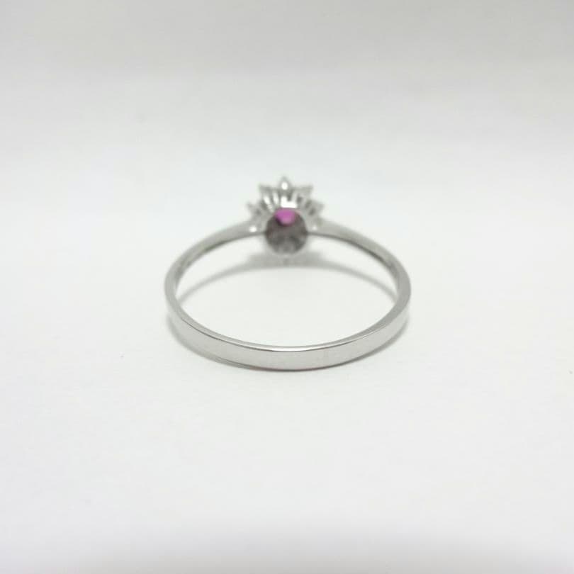 【Karin様】ルビー　ダイヤモンドリング　0.24ct　0.08ct　プラチナ