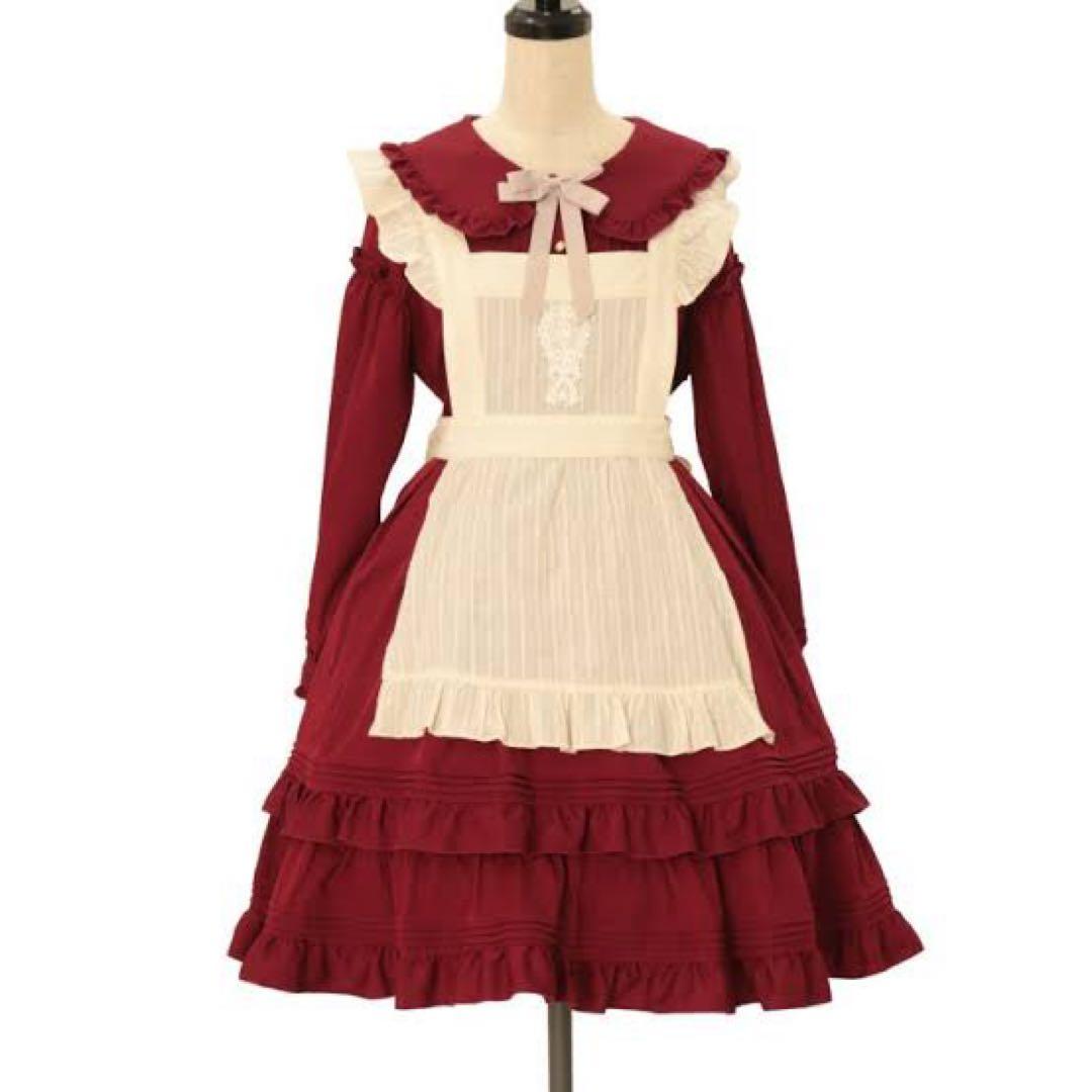 Amavel Romantic Heroine ワンピース　ワインレッド　赤 Romantic Heroine ミドル丈ワンピース – Amavel（アマベル）公式サイト