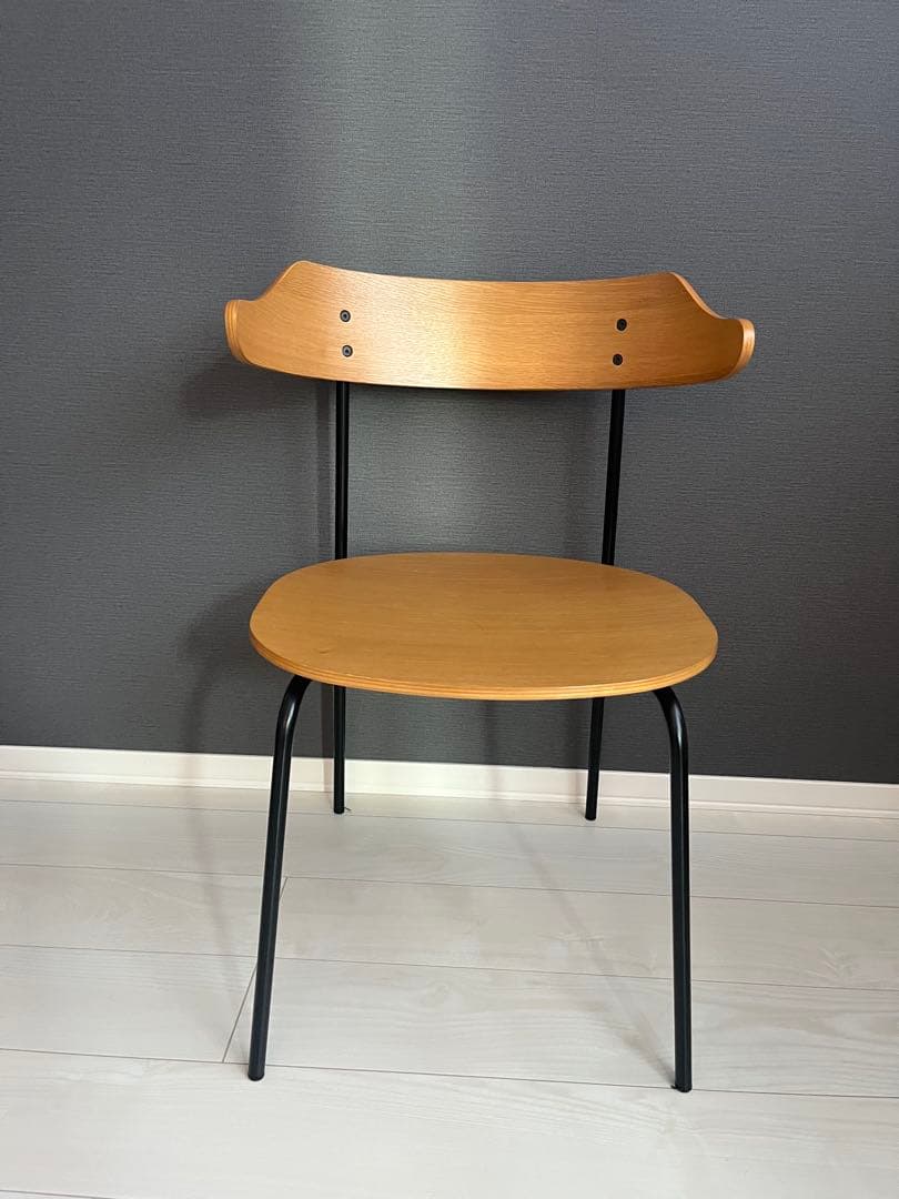 KANADEMONO ✨カナデモノ✨曲線プライウッドチェア美品/木材/アイアン