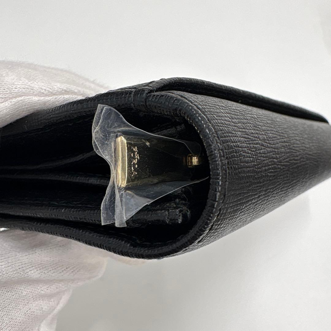 未使用品 FURLA ブラック レザー 長財布 - メルカリ