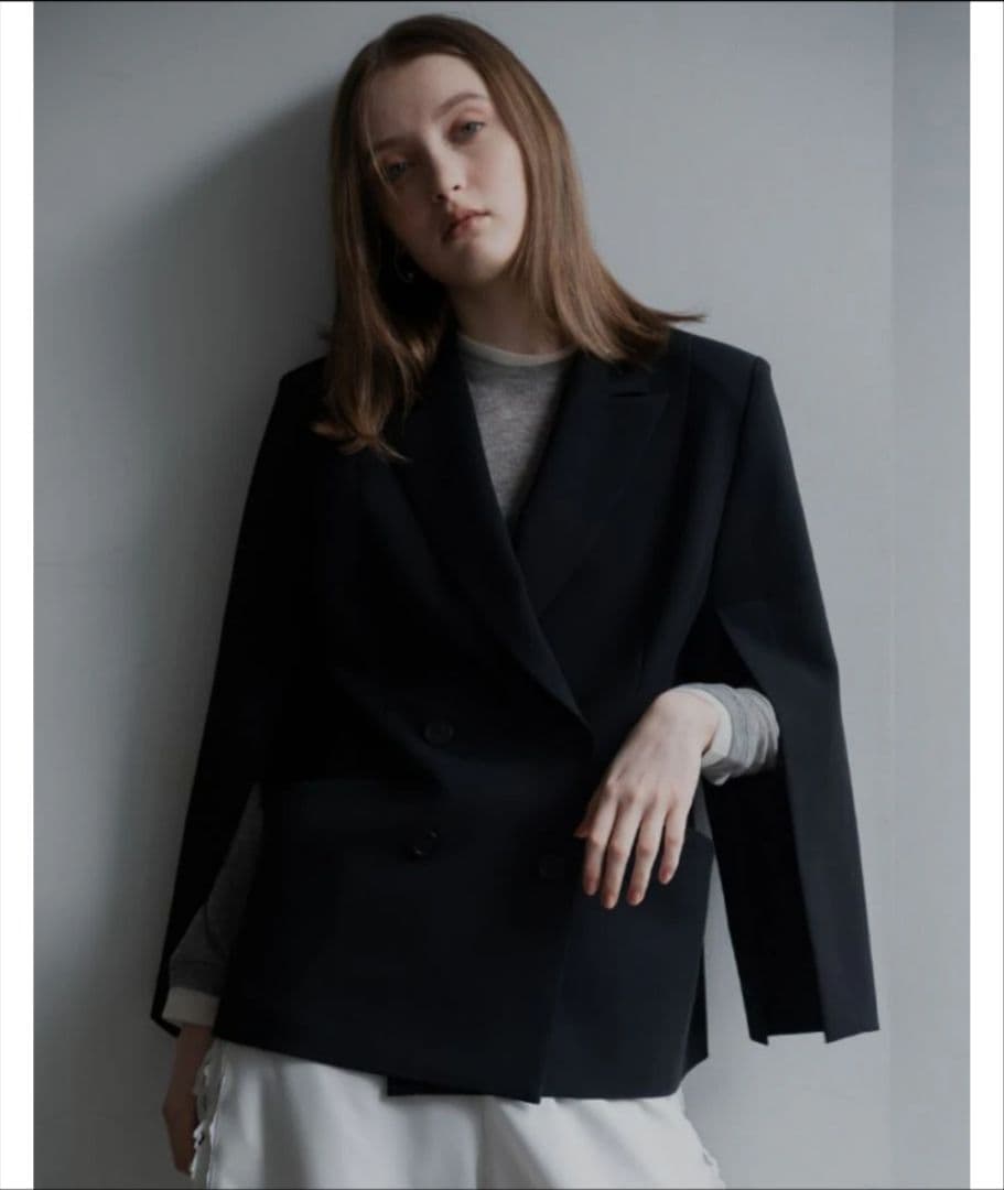 完売　スリットスリーブテーラードジャケット(BLACK) スリットスリーブテーラードジャケット(BLACK) | Outer | | TREFLE＋1