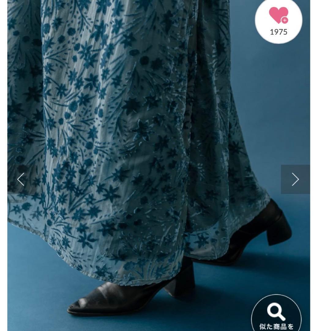 森川企画】花柄ベロアワンピース mystic - メルカリ