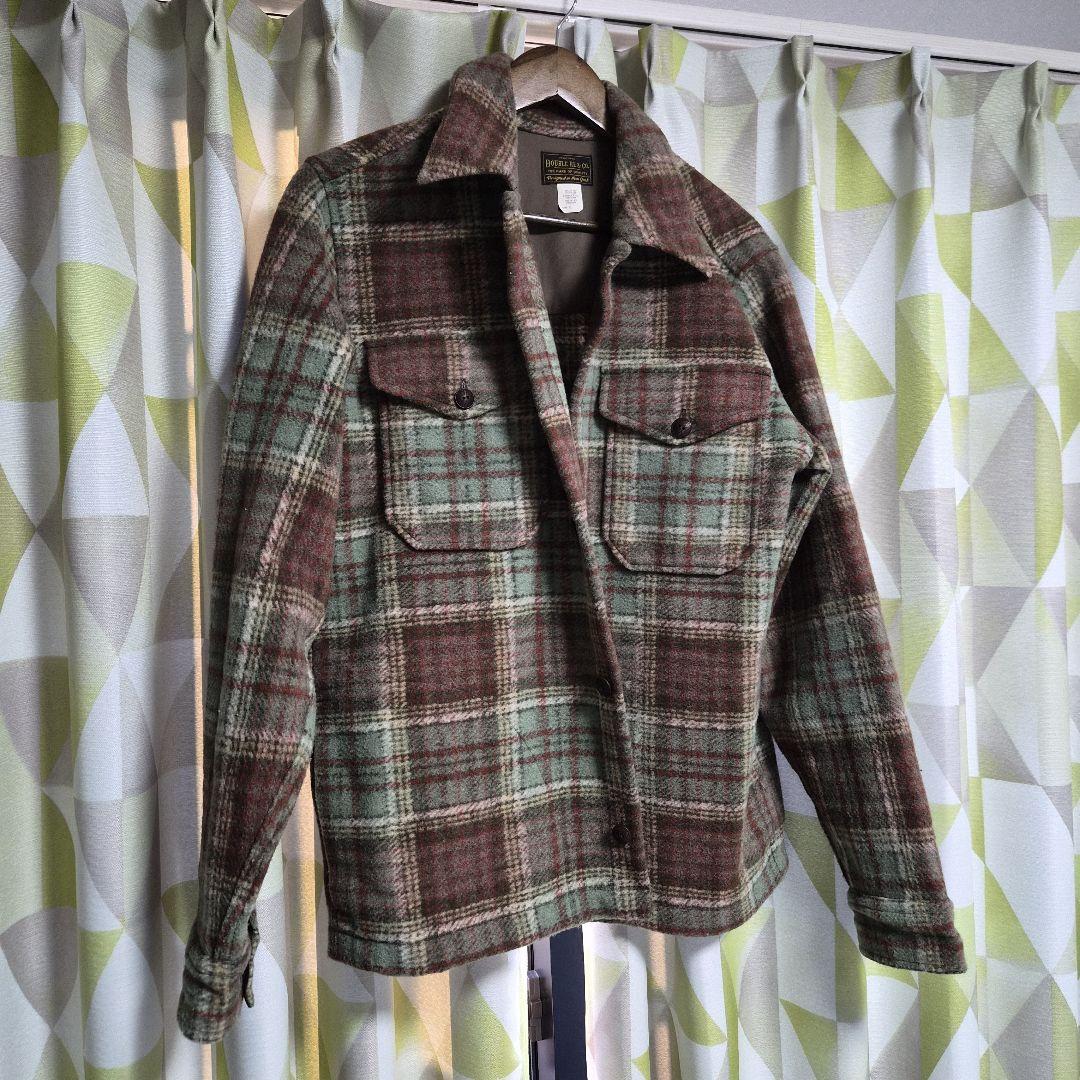 DOUBLE RL ウールチェックジャケット Mサイズ RRL ダブルアールエル 22AW WOOL PLAID WORK SHIRT SWEATER ウール