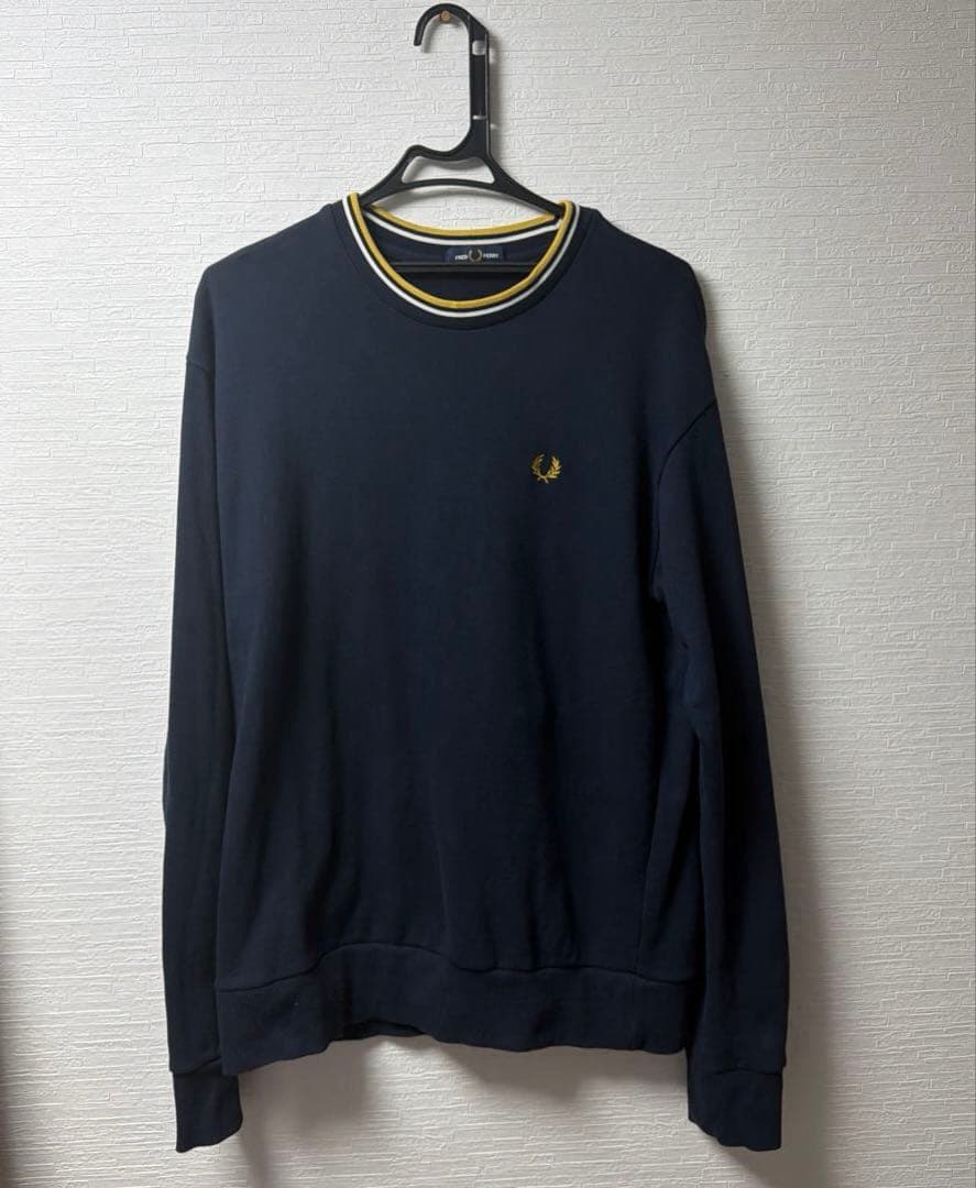 FREDPERRY フレッドペリー　トラムラインスウェットXL ブラック おすすめ.再入荷】FRED PERRY Twin Logo Sweat Shirt (FRED PERRY