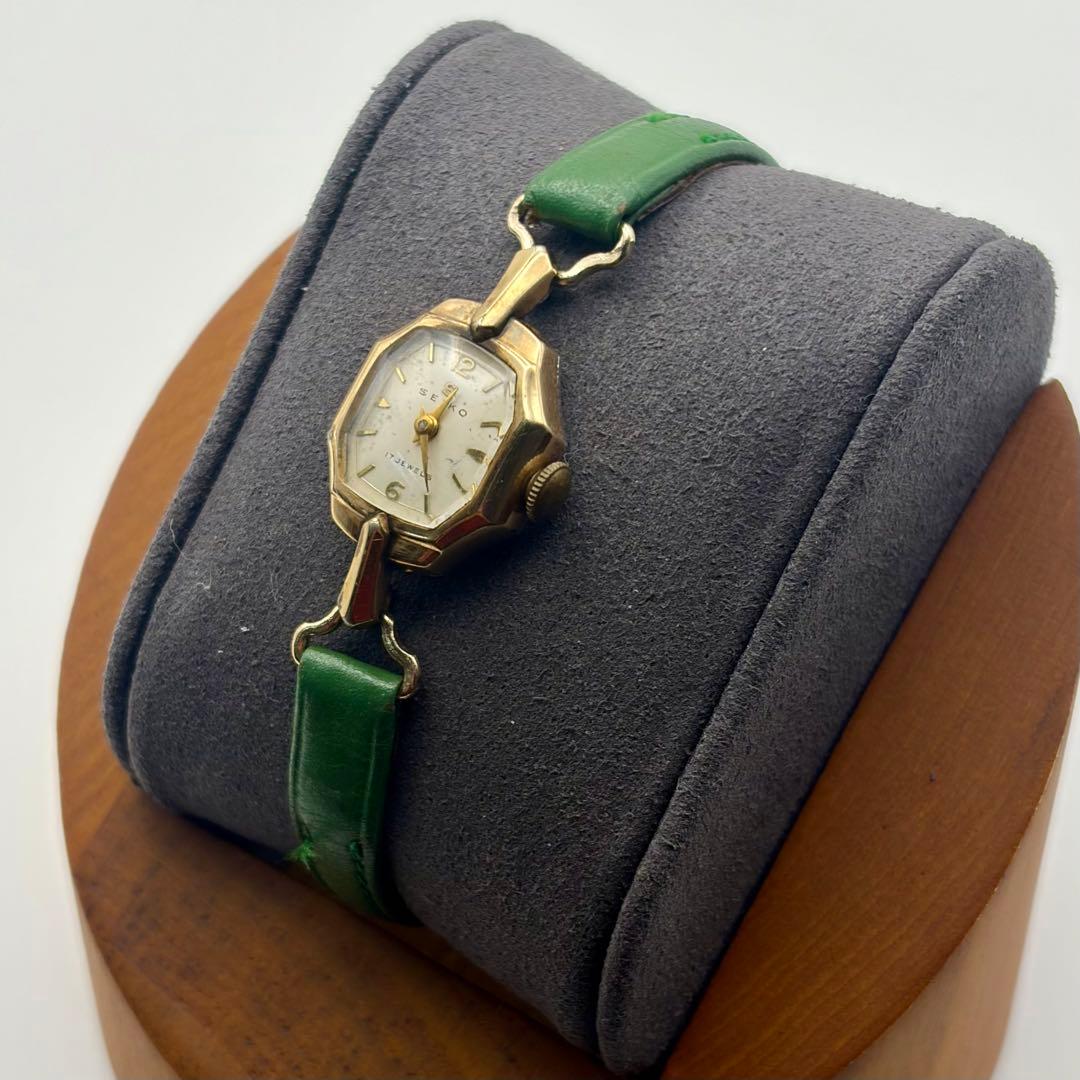 SEIKO セイコー D64728 5160 腕時計 手巻き式 14K JA-0661| セイコー カットガラス 自動巻 17石 ブロンズダイアル Ref
