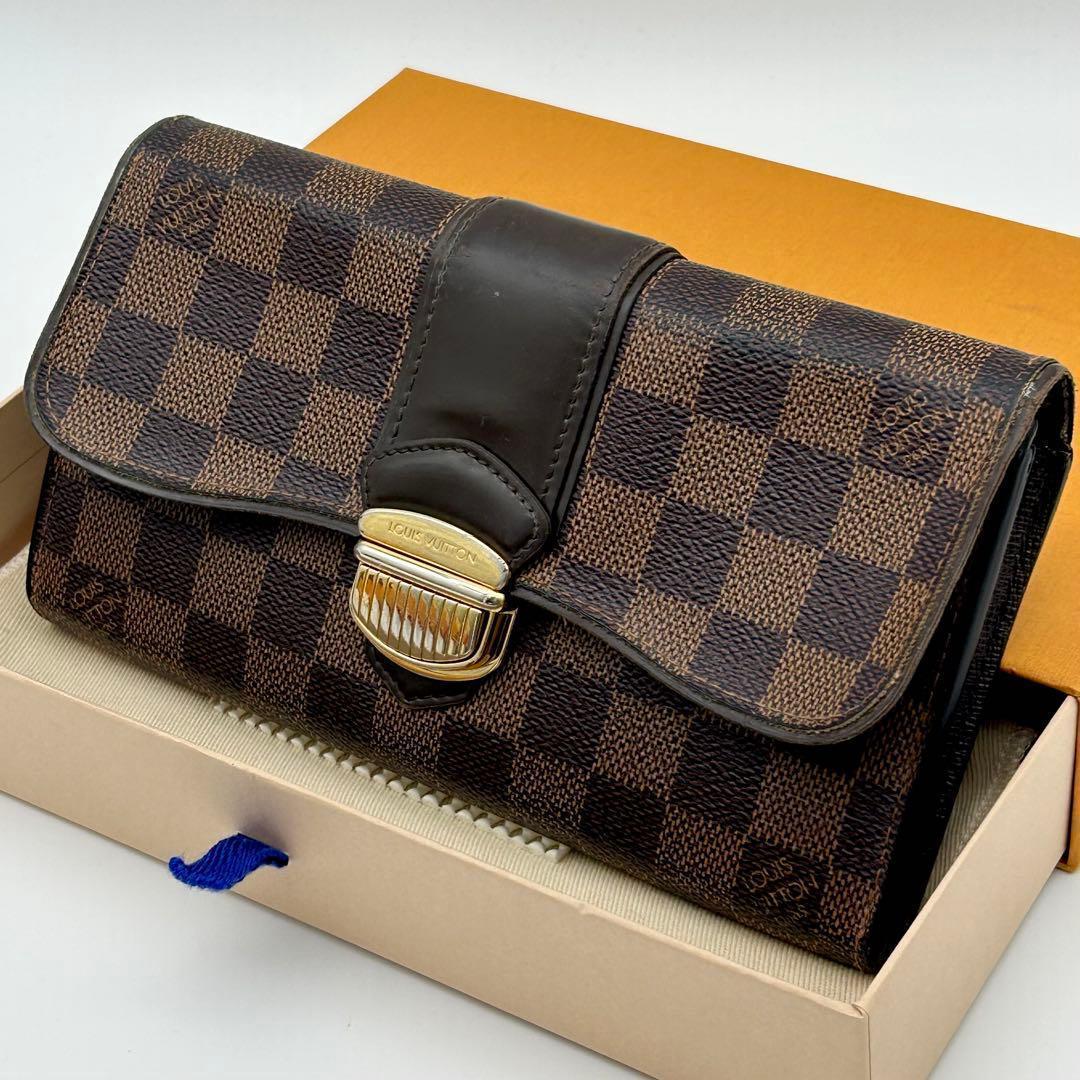 ルイ ヴィトン ポルト フォイユ システィナ ダミエ 長財布 ブラウン