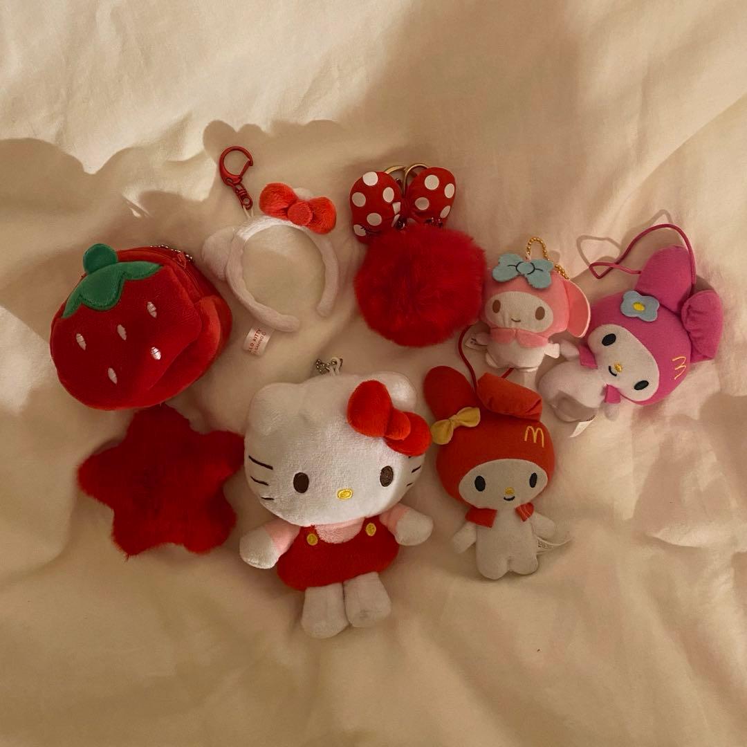 スクバ キーホルダー まとめ売り 赤 ピンク セット jk キティちゃん