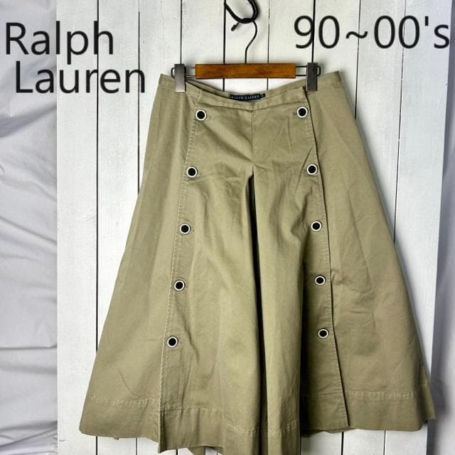 90s～00s Ralph Lauren 厚手チノ ワイドスカートパンツ 9 90s～00s Ralph Lauren 厚手チノ ワイドスカートパンツ 9 - メルカリ