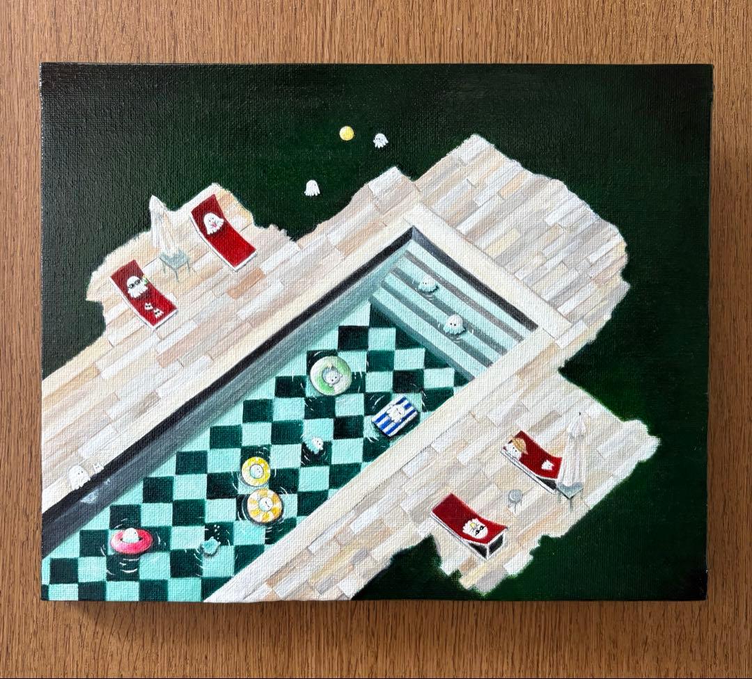 holiday アクリル画 F3