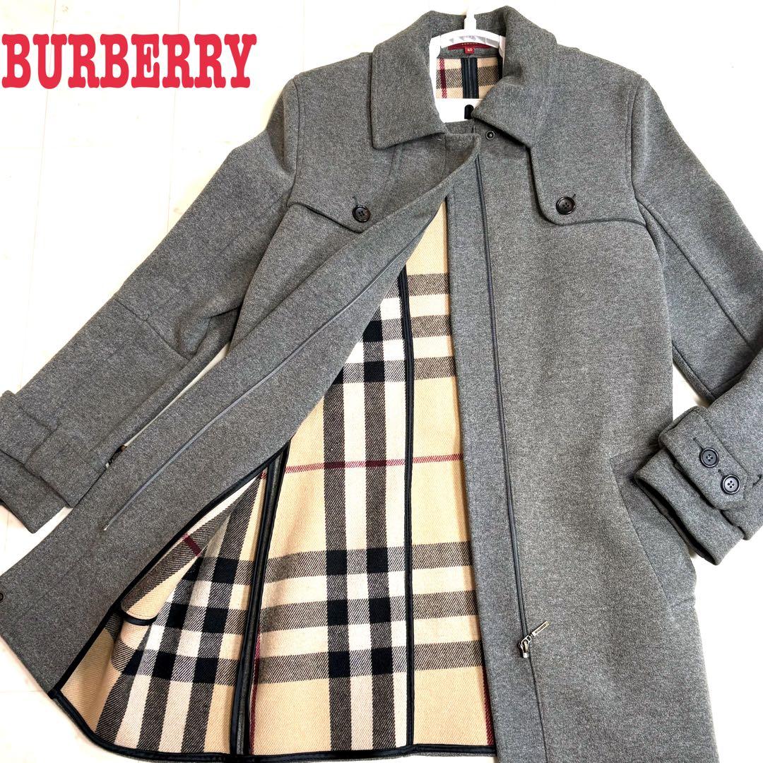 BURBERRY バーバリー　グレー ベルト付きトレンチコート　ノバチェック BURBERRY BLACK LABEL（バーバリーブラックレーベル） トレンチコート