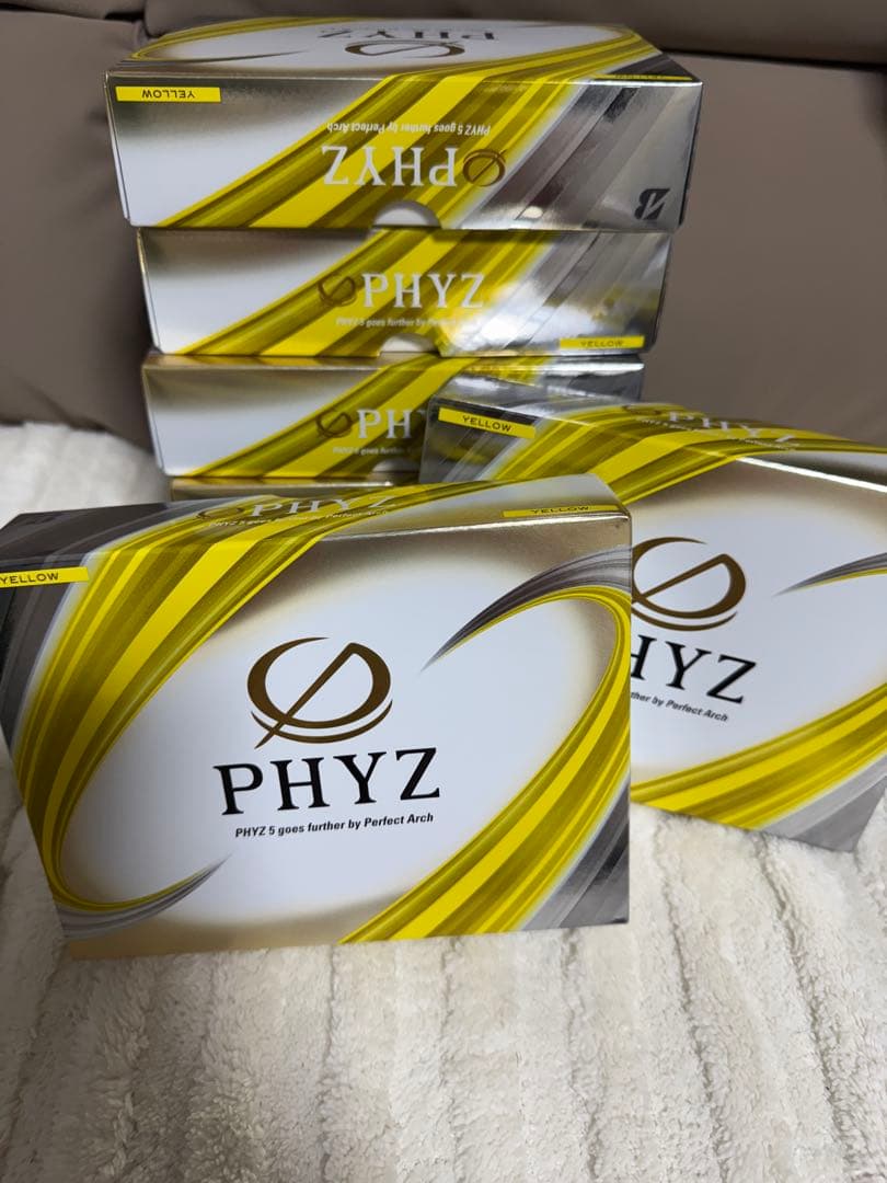 PHYZ ゴルフボール 12個入リ7箱セット～ PHYZ 5（イエロー） [1ダース：12個](イエロー): ボール|BRIDGESTONE