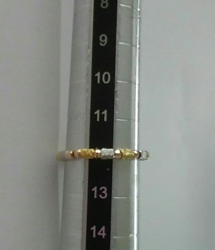 プラチナ・K18.コンビ フルエタニティリング 12号 キラキラカット