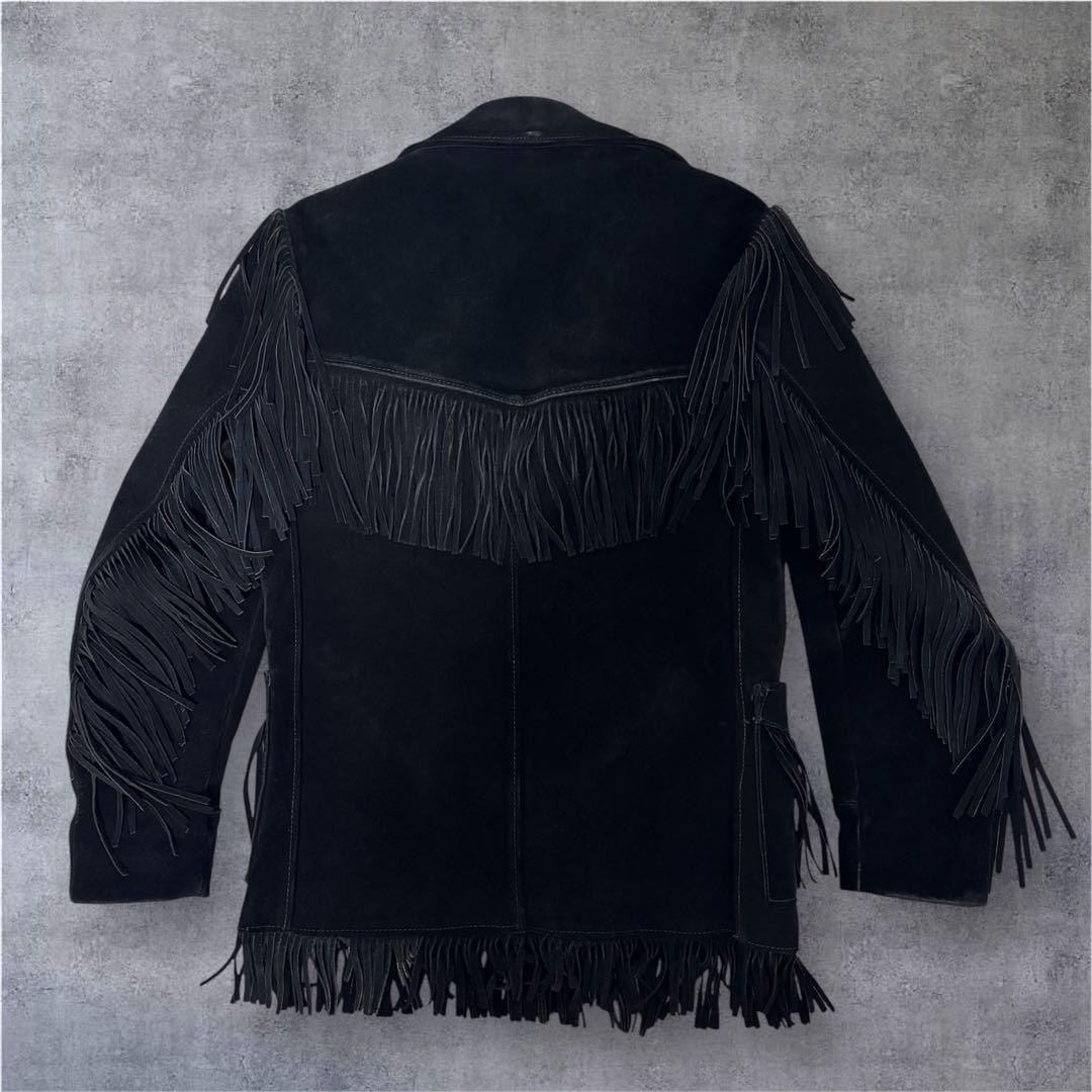 Schott RANCHER フリンジ レザー 40 黒 ウエスタン スエード - メルカリ