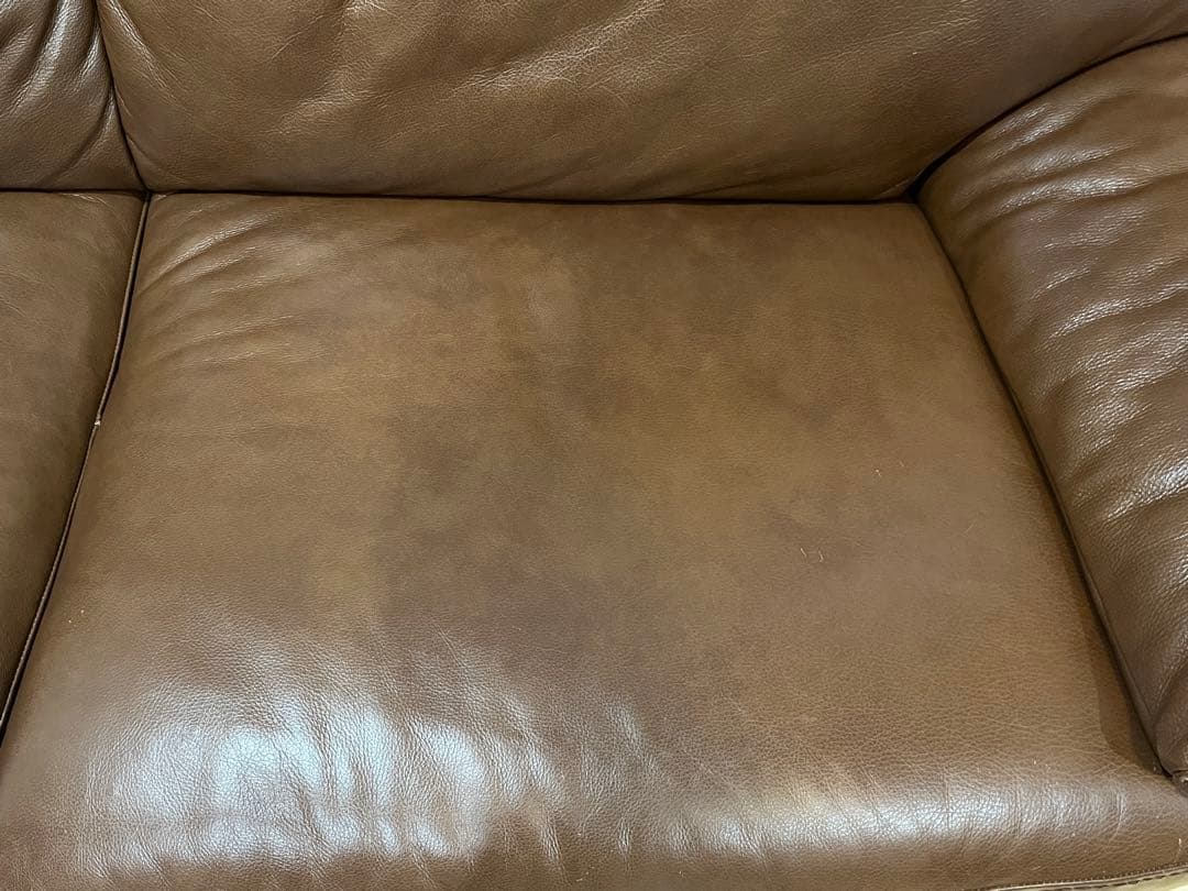 《送料込》美品　ナツッジ社　本革　３人掛けソファ