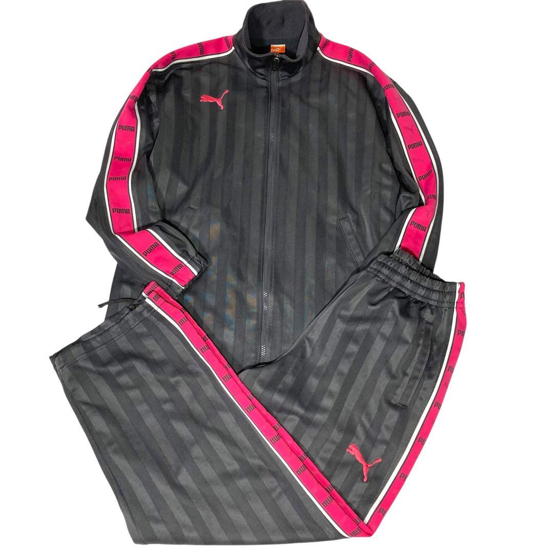 プーマ ジャージ 上下 セットアップ グレー ピンク S トラック