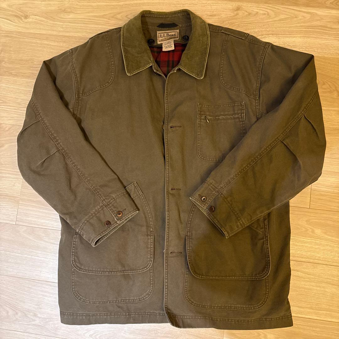 L.L. Bean ブラウン ハンティングジャケット 美品 90s USA製 L.L.Bean ハンティングジャケット L ダークブラウン系