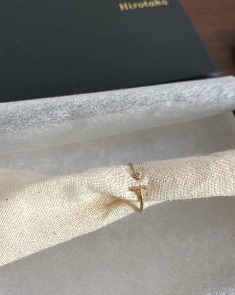 HIROTKA│GOSSAMER バー ダイヤモンドリング・イヤカフ GOSSAMER ダイヤモンド イヤーカフ M サイズ