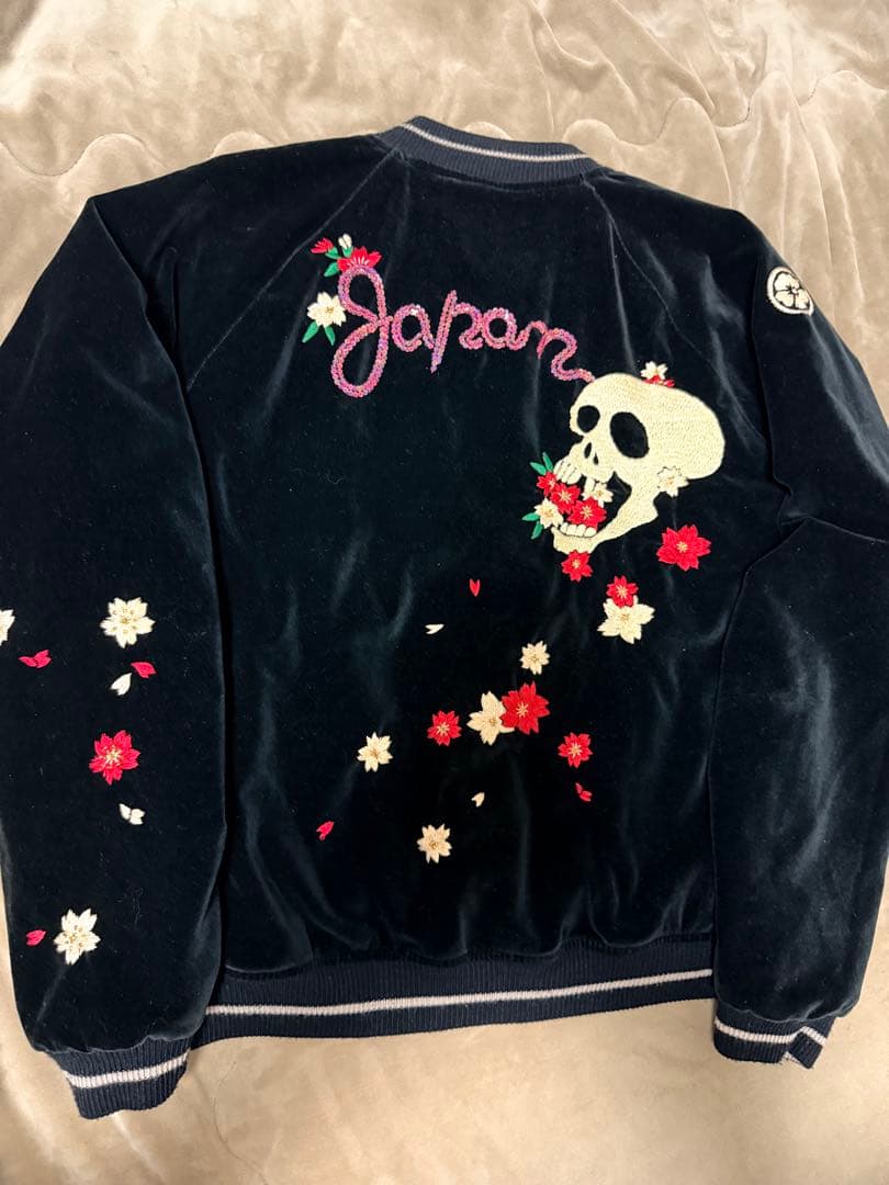 ２面用 別珍 Cropped Heads スカル 日本 スカジャン unisex CROPPED HEADS◇クローズ×WORST/坊屋春道/リバーシブル/スカジャン/S