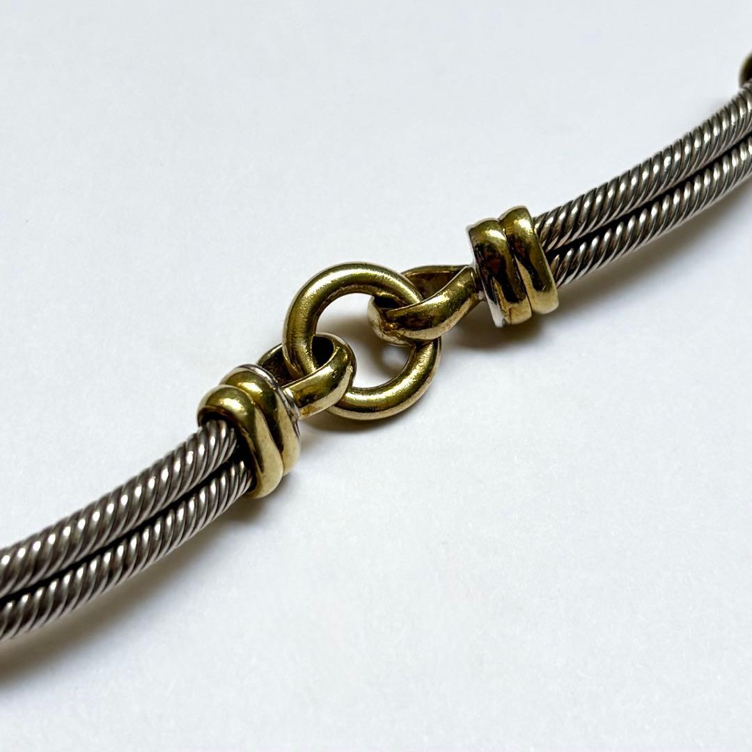 1/25迄SALE❗️】メキシコ製 ロープノットリンクブレス 925＆brass