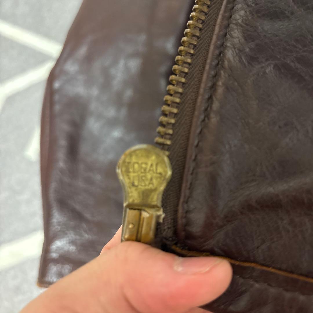 Schott 襟付きシングルライダース 642 ダークブラウン - メルカリ