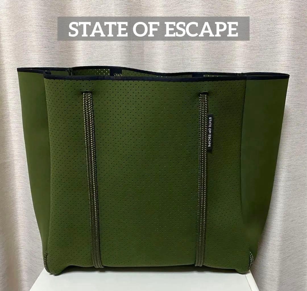美品【STATE OF ESCAPE】CITYSCAPE カーキ トートバッグ - メルカリ