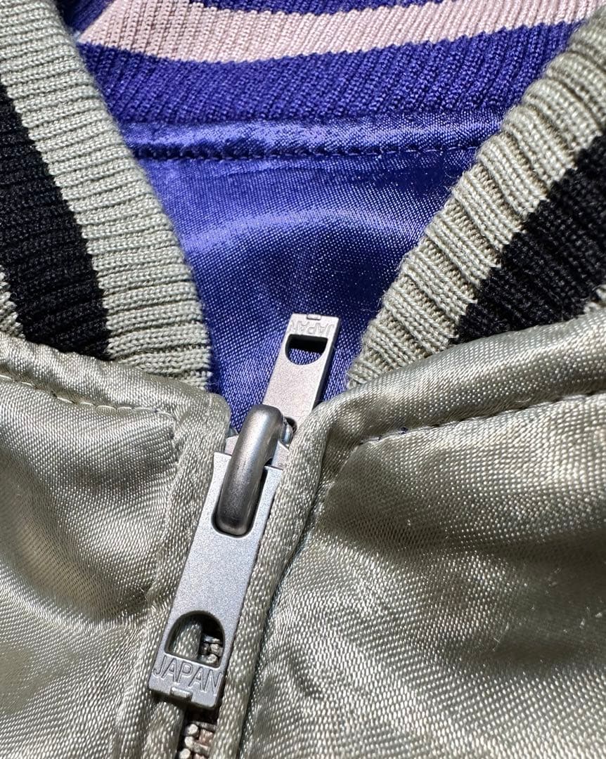 日本製！希少！人気！龍桜 豪華刺繍！リバーシブルスカジャン サイズL