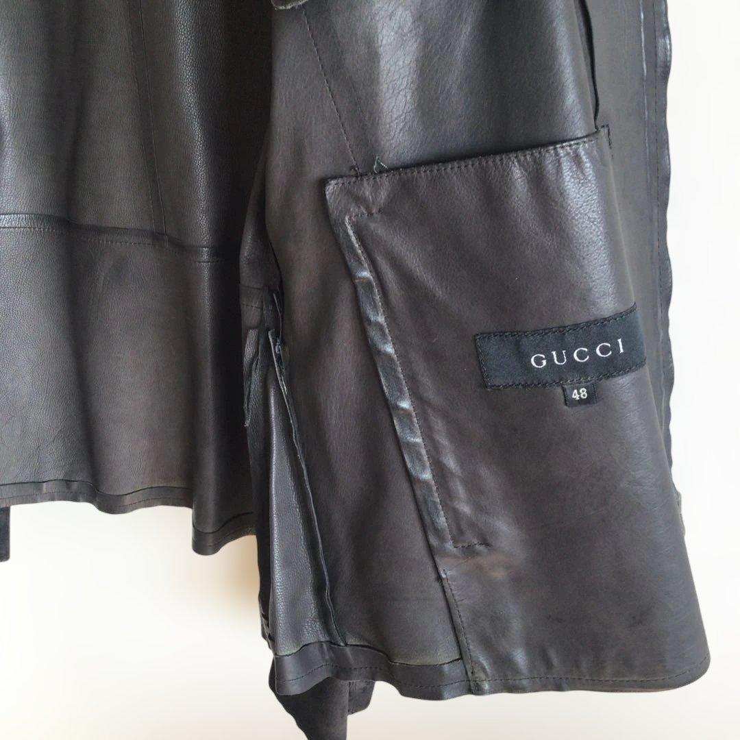 グッチGUCCI スウェード シングルライダース サイズ48 - メルカリ